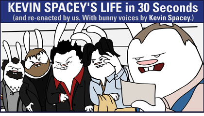 Kevin Spacey's Life in 30 Seconds and Re-enacted by Bunnies